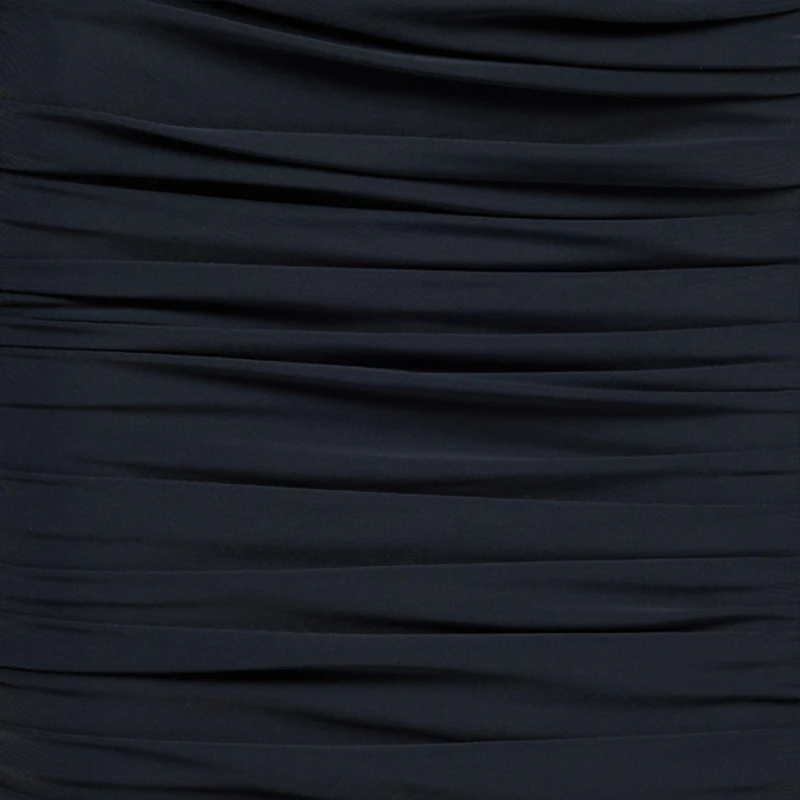 Black Midi Dress With Ruffles