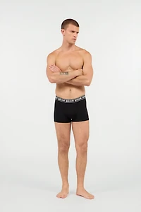 Black Boxer With Logo Waistband