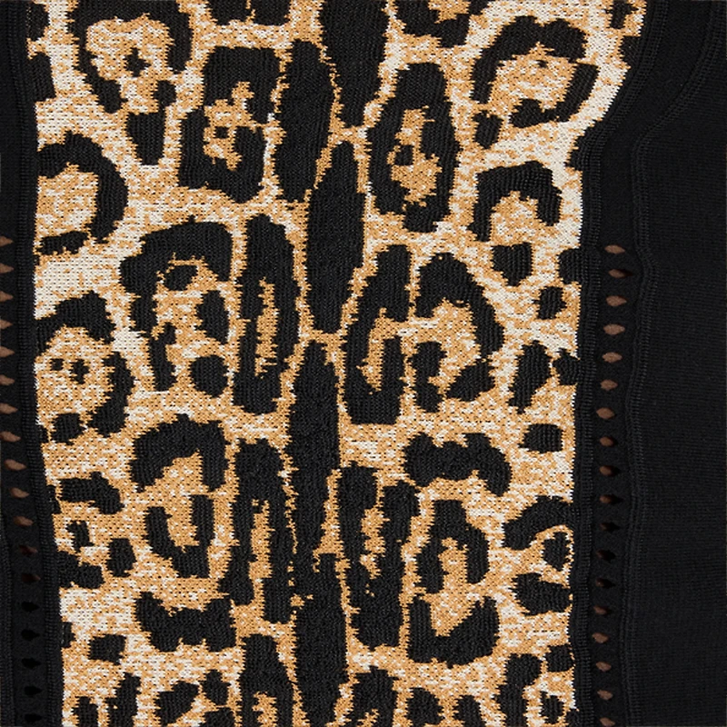 Stretch Top With Jaguar Skin Insert