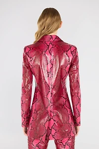 Shiny Python-Print Jacket