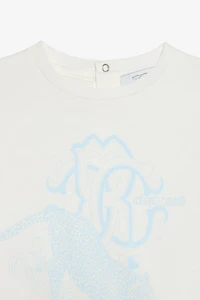 Milk White T-Shirt with Jaguar Print