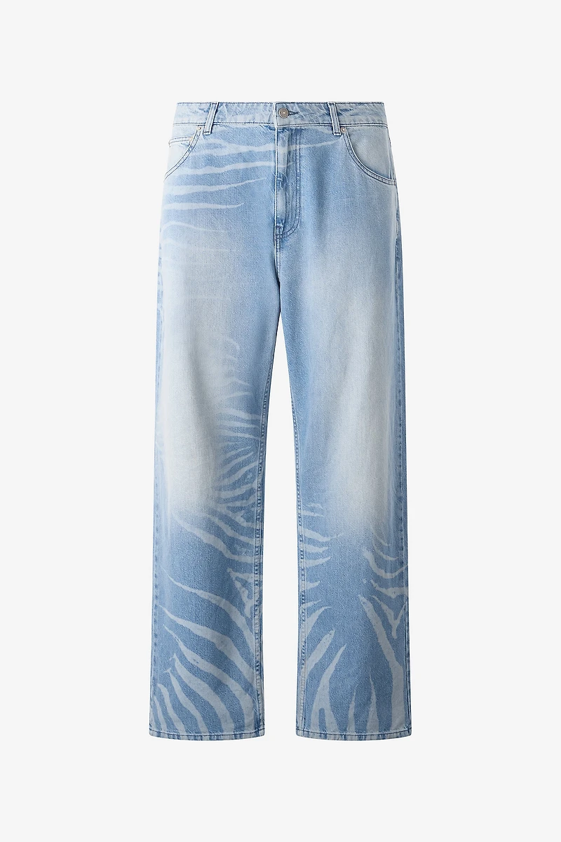 Zebra Design Jeans