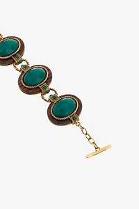 Malachite-Effect Link Bracelet