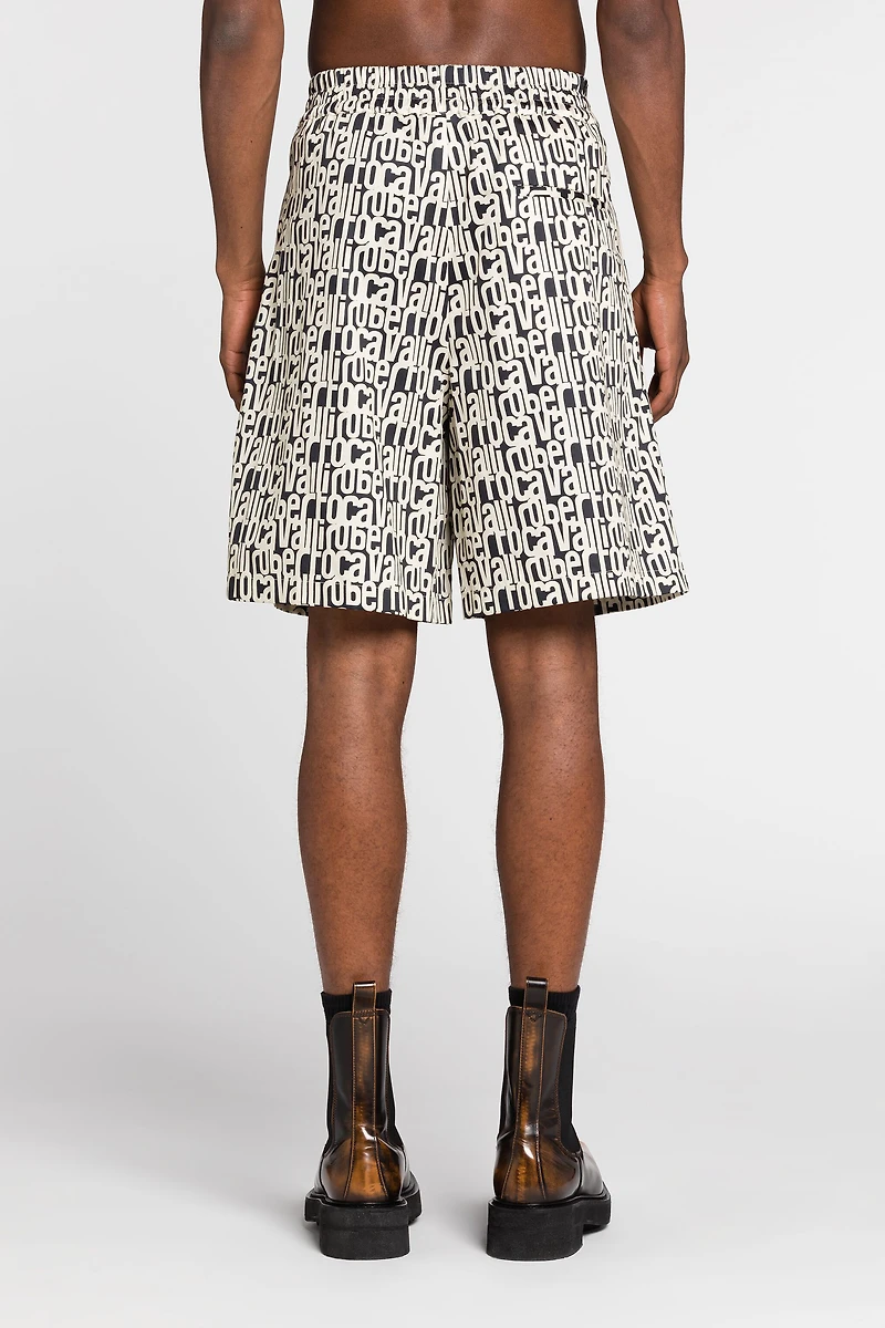 Logo-Print Cotton Shorts