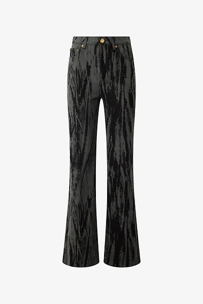 Black Denim Jeans With A Streak Effect
