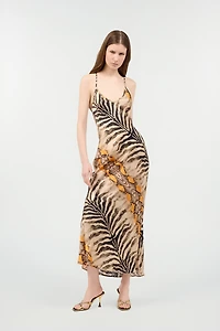 Silk Dress With Animalier Print