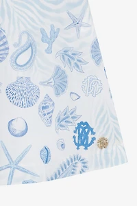 Marine-Print Cotton Dress