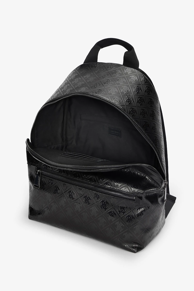 Backpack With All-Over Mirror Snake Monogram
