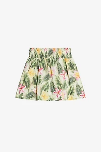 Broderie Anglaise Skirt With Floral Print