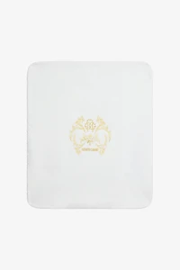 Gold Blanket with Floral Print