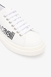 White Sneaker With Logo Print