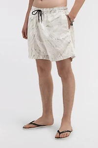 Ice Feathers print swim trunks