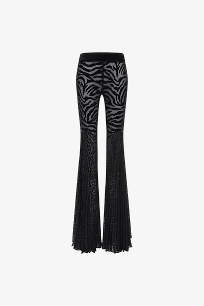 Velvet pants with Ray of Gold print