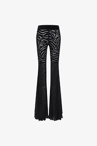 Velvet pants with Ray of Gold print