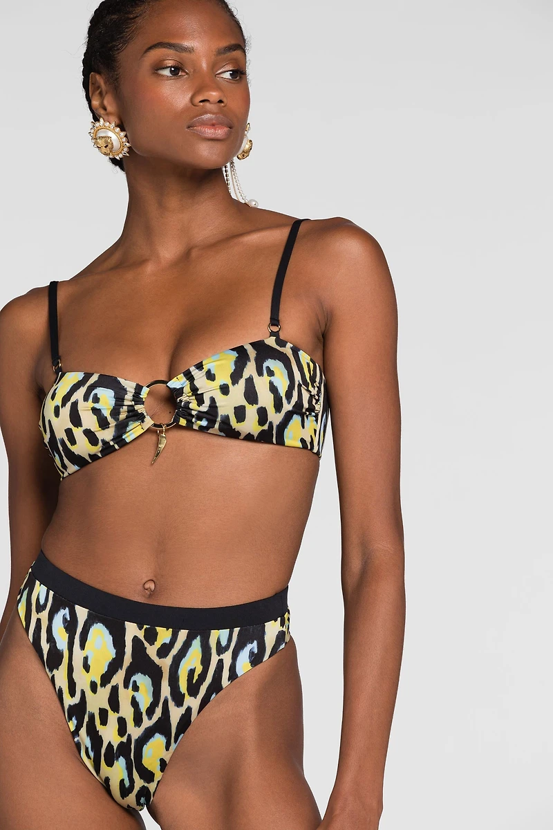 Jaguar-print bikini bottoms