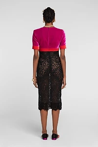 Velvet And Lace Dress