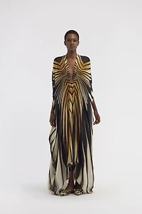 Kaftan with Ray of Gold print