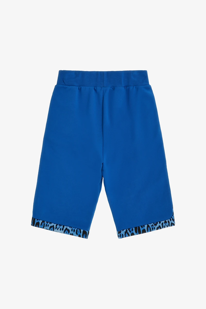 Blue Leopard Shorts