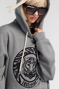 Just Cavalli Tiger Logo Front-Pocket Sweatshirt