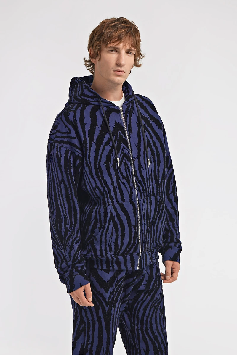 Zebra print sweatshirt