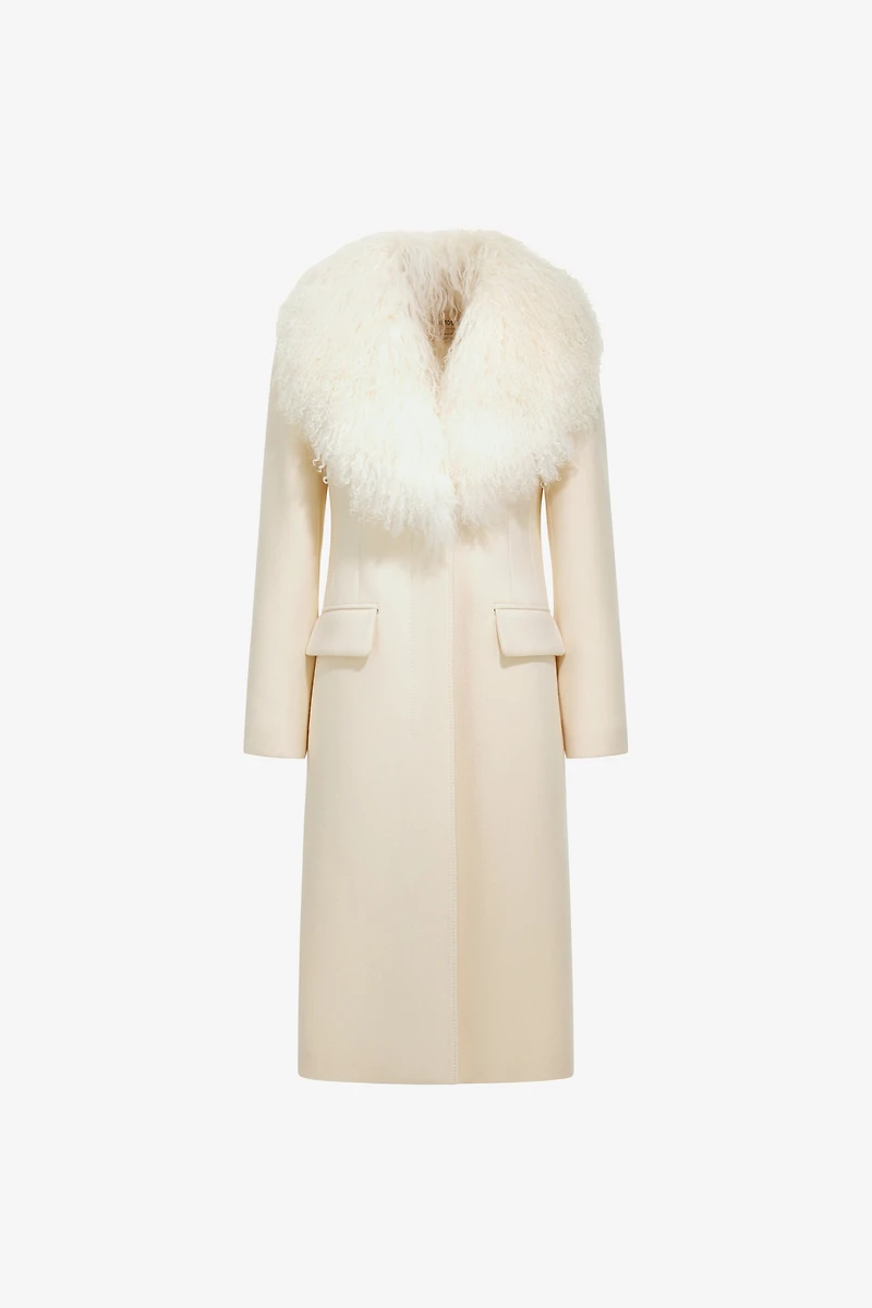 Long Coat with Wide Collar