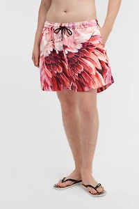 Plumange print swim trunks