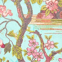 Top With Oriental Bird Print