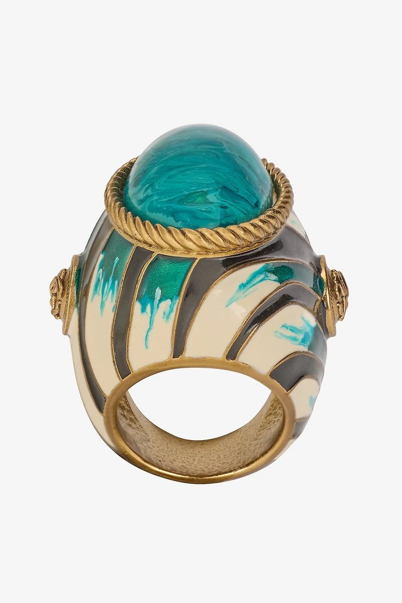 Ray Of Sea Print Ring