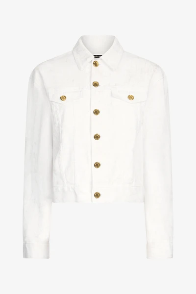 Denim Jacket with Gold Buttons