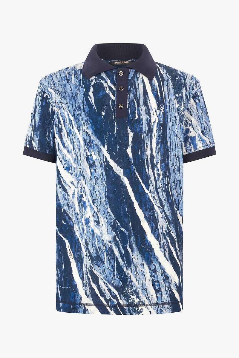 Polo Shirt With Rubane Print