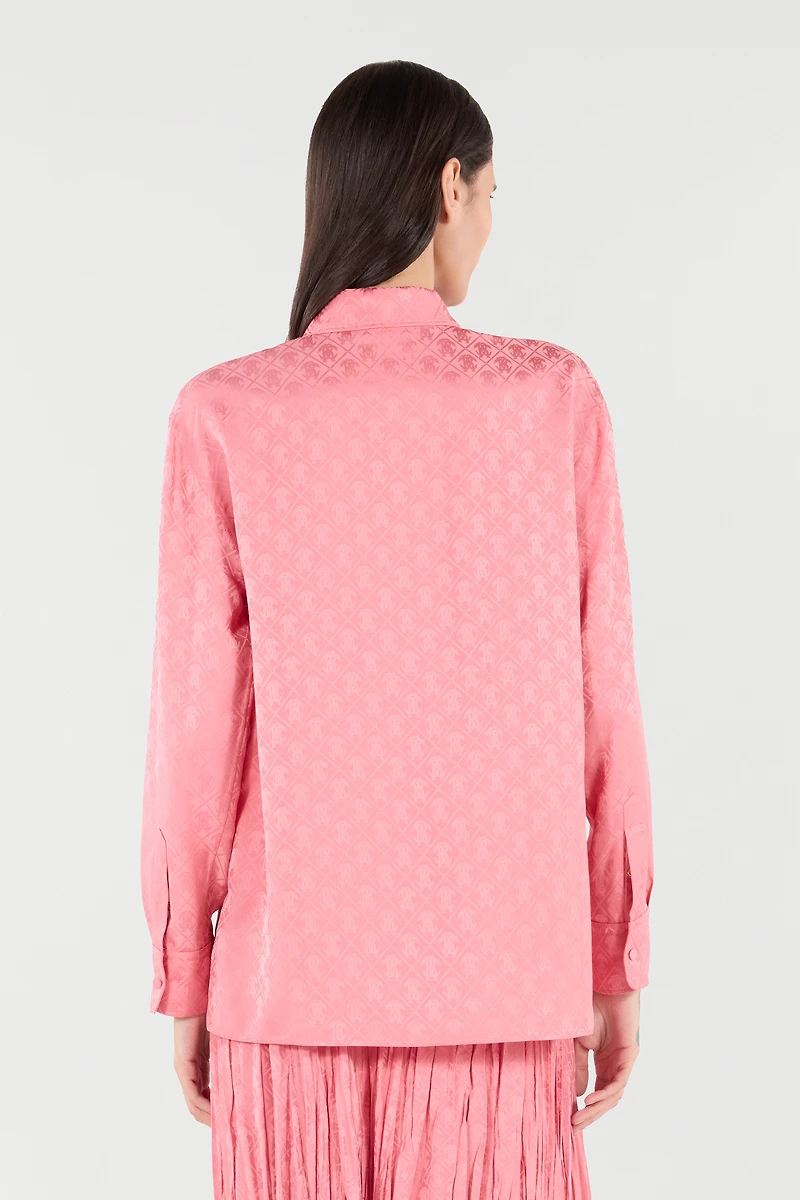 Shirt-Blend Shirt With Mirror Snake Monogram Print