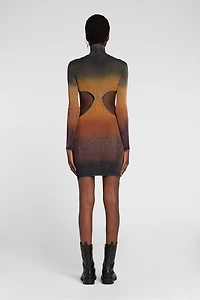 Tiger Tooth Cut-Out Mini Dress