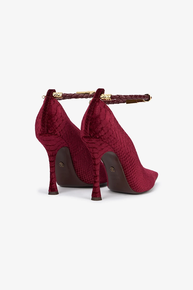 Burgundy Pumps With Strap