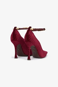 Burgundy Pumps With Strap