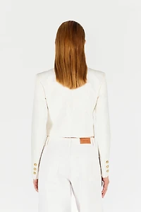 Wall Print Cropped Jacket