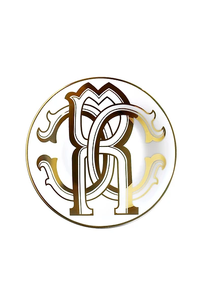 Monogram Gold 2 Bread Plates Set