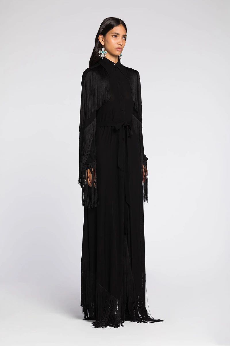 Fringed Maxi Dress