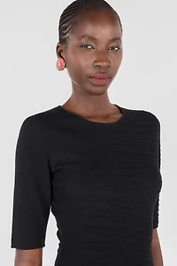 Midi Dress With White Tigress Openwork Detailing