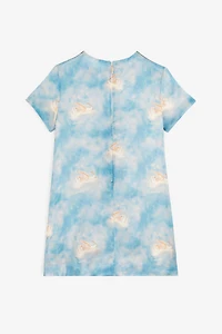 Wild Leda-Print Silk Dress