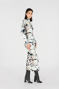 Long dress with Marble print