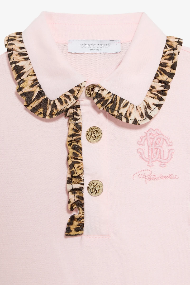 Baby Pink Dress with Jaguar Skin Inserts