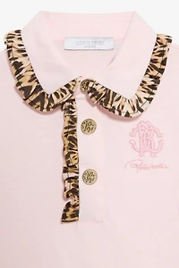 Baby Pink Dress with Jaguar Skin Inserts