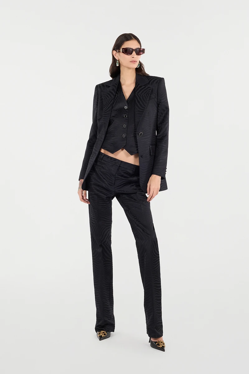 Pants With Solid-Color Tiger Skin Pattern
