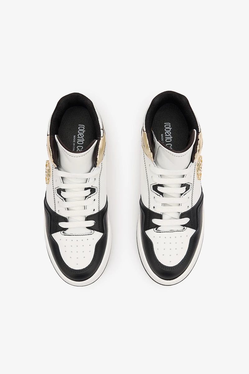 Color-Block High-Top Sneaker with Monogram RC