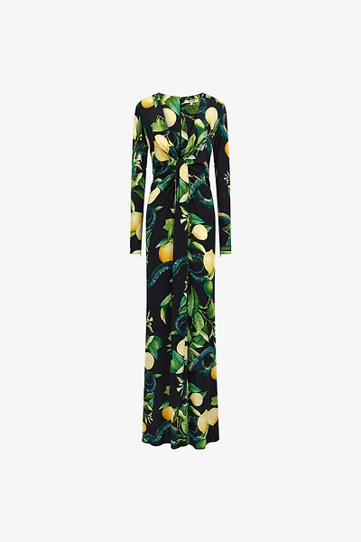 Lemon print long dress