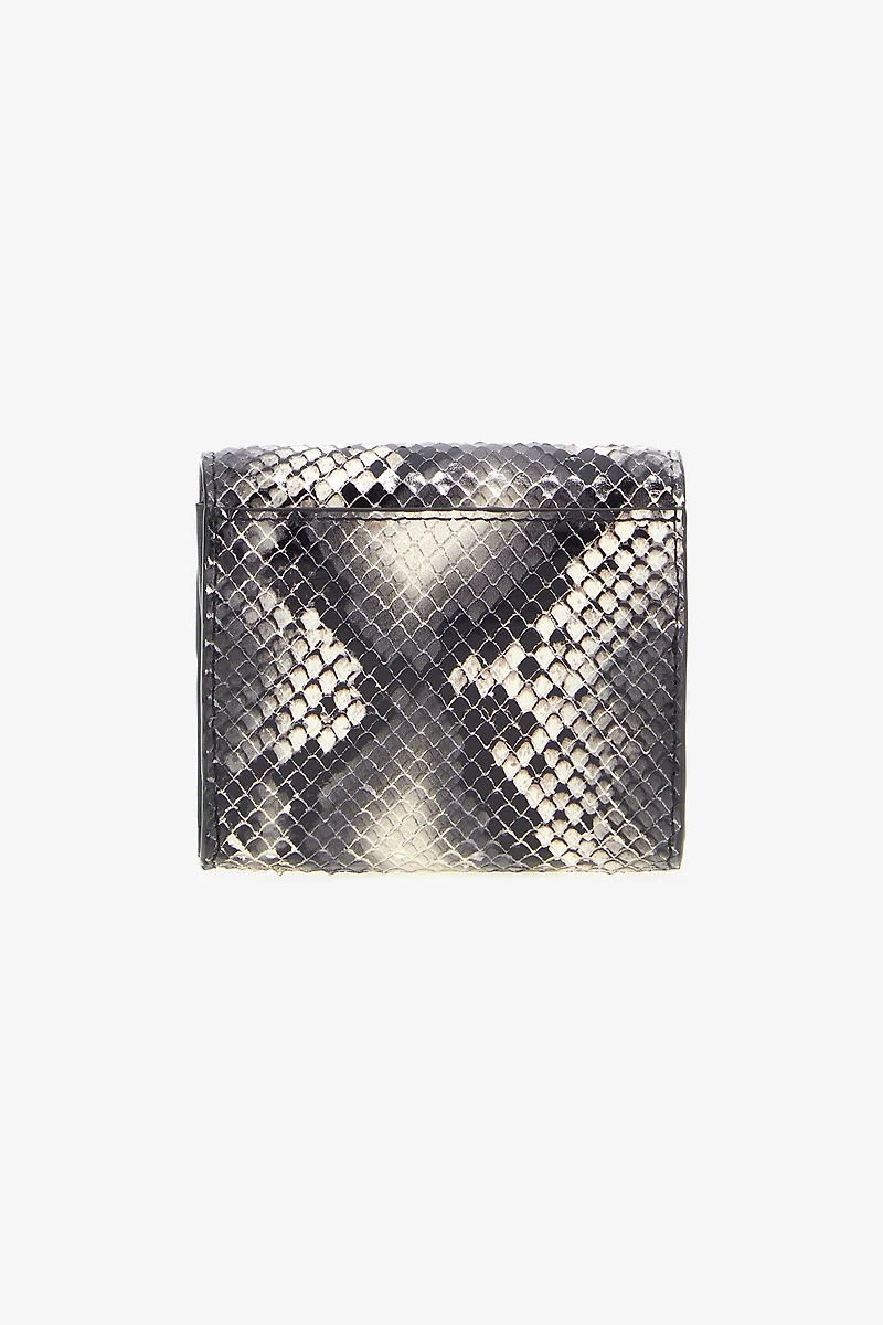 Logo Small wallet in printed leather