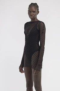 Knit swimsuit cover-up