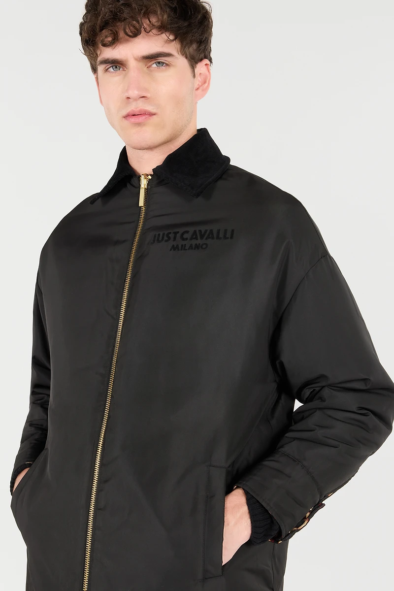 Jacket With Zipper And All-Over Print