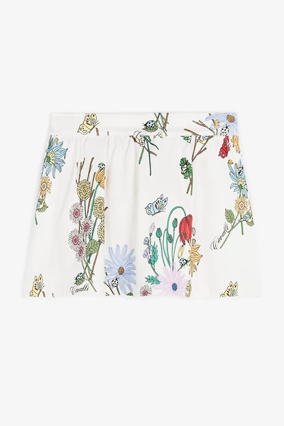 Floral-Print Skirt