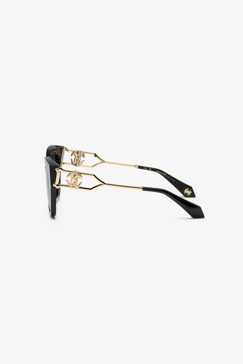 Metal and acetate combination sunglasses